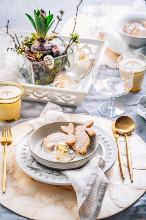 Preview: Beautiful table serving for Easter celebration in dining room
