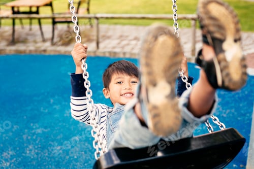 Preview: Boy (4-5) on swing