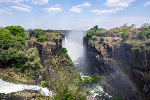 Preview: Victoria Falls, waterfall on the Zambezi River between Zambia and Zimbabwe. Africa