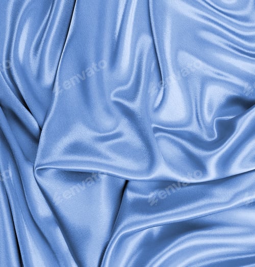 Preview: Beautiful trendy blue Silk