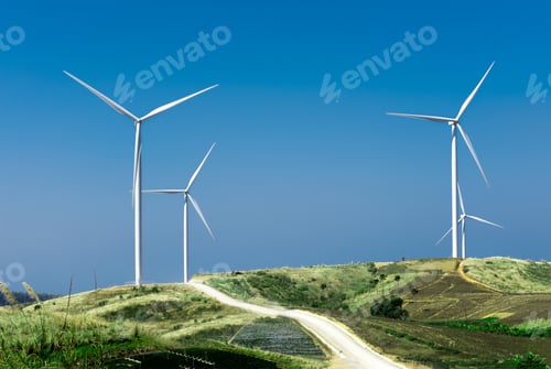 Preview: wind turbine with blue sky