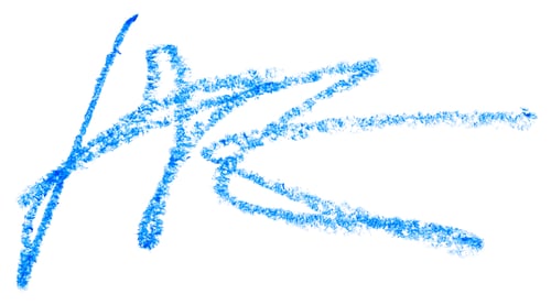 Preview: Abstract Blue Crayon Scribble on White Background