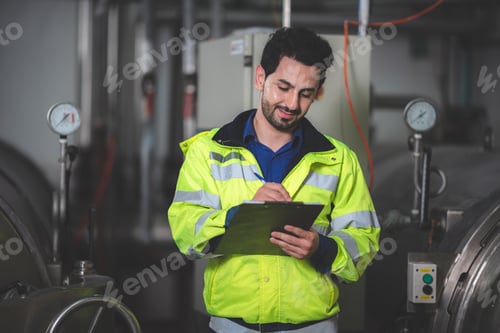 Preview: engineering worker manage working for control a production at industrial manufacturing plant