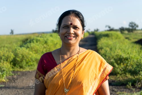 Preview: Woman on forest road in morning
