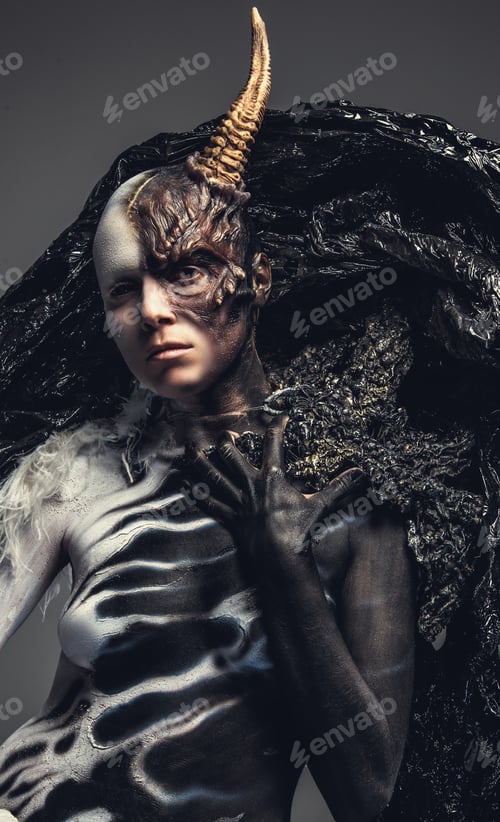 Preview: Portrait of devil woman.