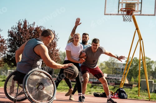 Preview: Playing basketball with friends