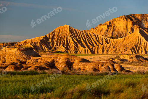 Preview: Sunset over the national park, Bardenas Reales.