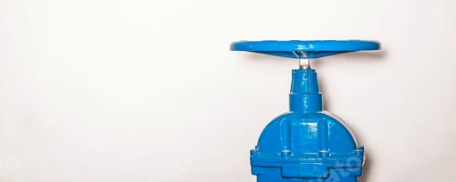 Preview: Shut-off valve in an industrial water pumping station of engineering communications