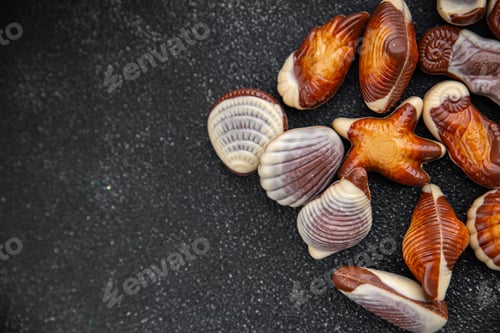 Preview: seashell candy chocolate sweet seashells dessert eating meal food snack on the table copy space food