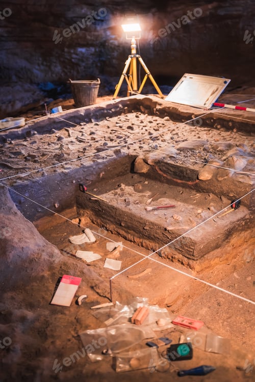 Preview: Vertical high angle shot of an archeological site