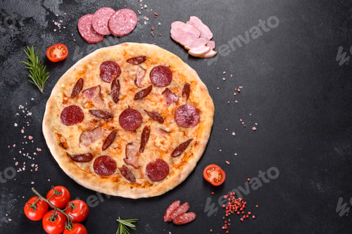 Preview: Fresh delicious pizza made in a hearth oven