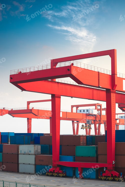 Preview: crane in container terminal