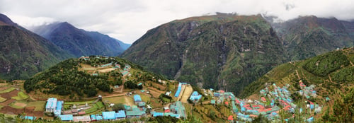 Preview: Namche Bazaar village, Nepal Himalaya.