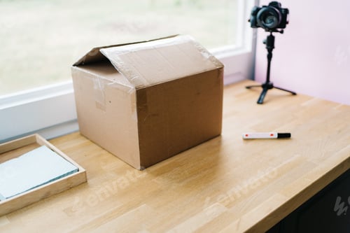 Preview: box on countertop in kitchen