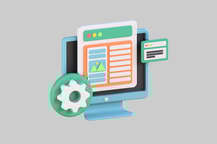 Preview: Abstract monitor and settings