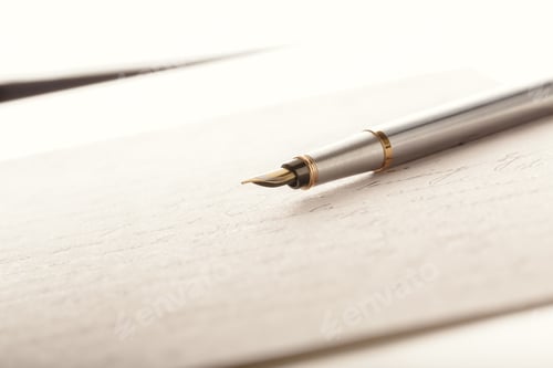 Preview: Fountain Pen on Written Page