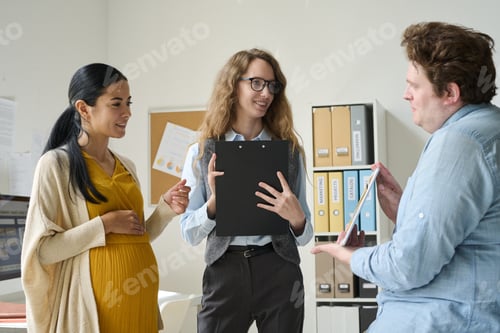 Preview: Group of business people discussing financial report