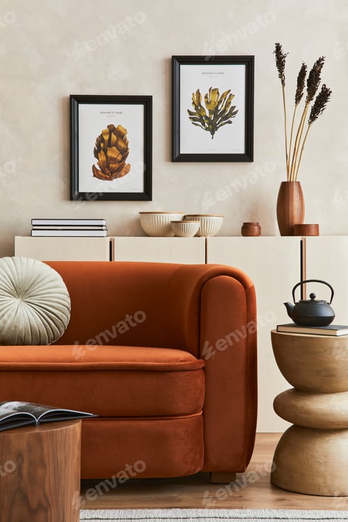 Preview: Creative interior composition of living room