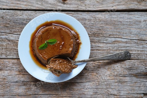 Preview: Delicious coffee flan dessert