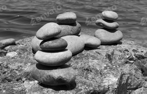 Preview: Rocks Stacked Precariously On Top Of One Another, Rock Balancing , Small Stones