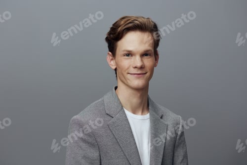 Preview: Young Professional Man Smiling; Confident Businessman; Stylish Male Portrait