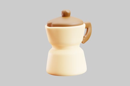 Preview: Simple cream coffee maker pot