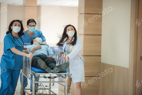 Preview: emergency patient, professional doctor working for help emergency patient at hospital health care