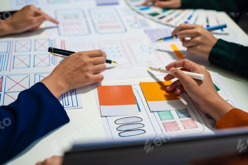 Preview: Creative digital development agency. developer team brainstorming on their project