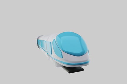 Preview: Sleek futuristic maglev train
