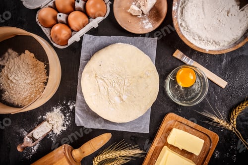Preview: Dough preparation recipe ingridients