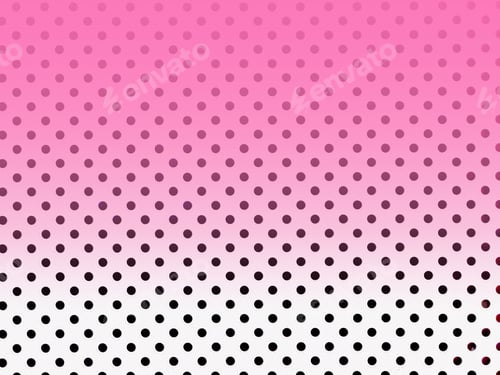 Preview: Black and white polka dot ombré pink background