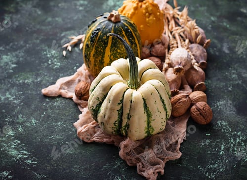 Preview: Pumpkins and nuts.