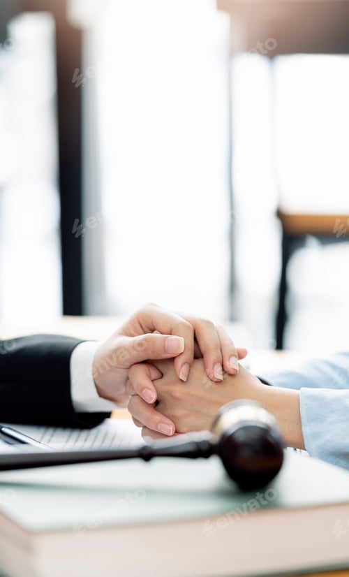 Preview: Cropped shot of people holding hand together to give support.