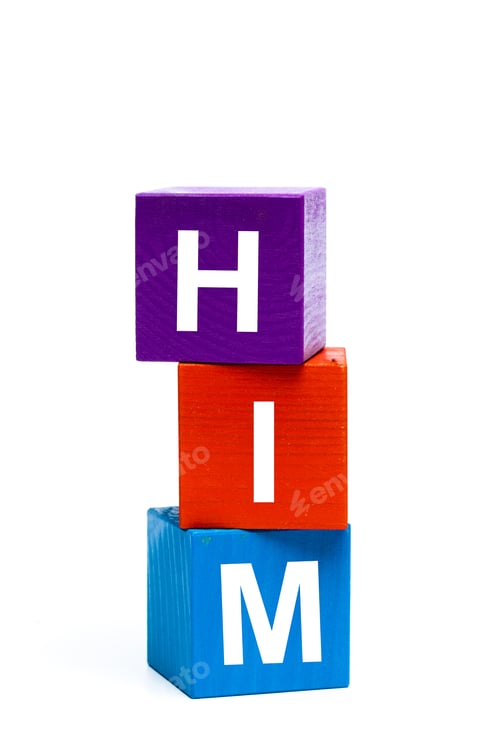 Preview: wooden toy cubes with letters. Him