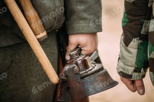 Preview: Close Up Of German Military Ammunition Of A German Wehrmacht Soldier. Re-enactor Dressed As World