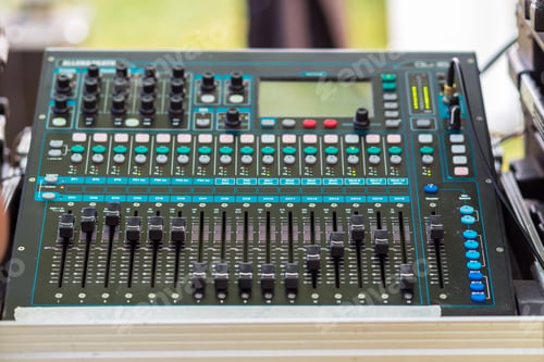 Preview: Closeup audio mixer, Musical concept