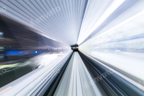 Preview: Urban train Speed motion in tunnel