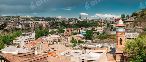 Preview: Historic District. Abanotubani - Bath District In Tbilisi Old To