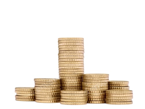 Preview: Close up of money on white background