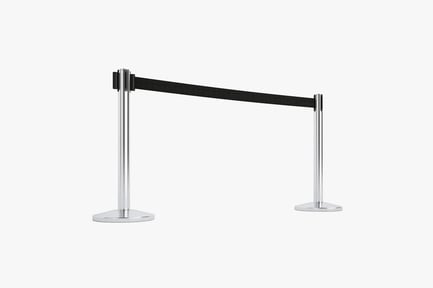Preview: Airport Queue Stanchion with Retractable Belt