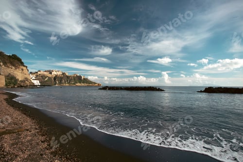 Preview: Panorama of the Corricella bay from the shore of the Chiaia beach
