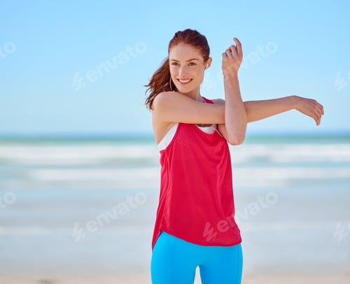 Preview: Getting in a good stretch before her workout