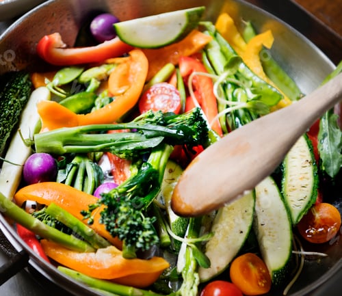 Preview: Sauted mixed vegetables food photography recipe idea