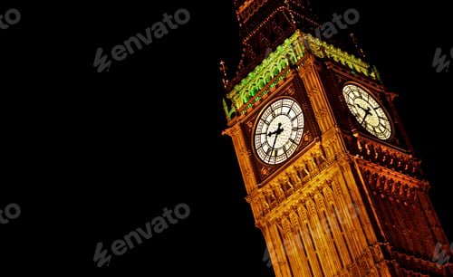 Preview: The Big Ben Or Clock Tower Of Westminster Palace At Night