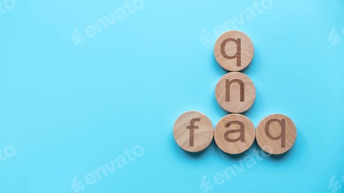 Preview: Qna and Faq alphabet. Questions and answer concept.