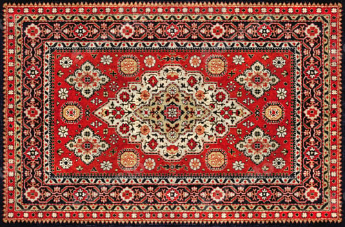 Preview: Old Red Persian Carpet Texture, abstract ornament