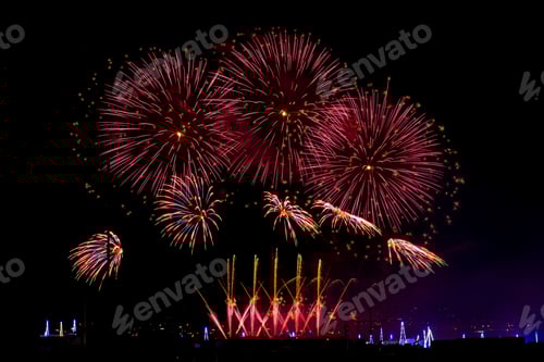 Preview: Fireworks display on the eve of the feast of Our Lady of Mount Carmel, Zurrieq, Malta - tal-Karmnu.