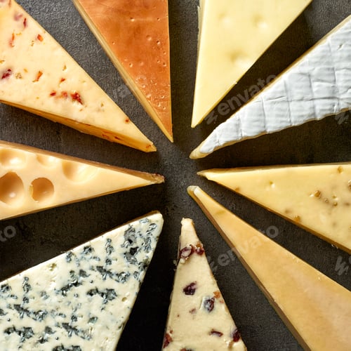 Preview: various types of cheese