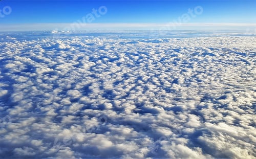 Preview: Beautiful scenery of the earth and white clouds seen from a plane
