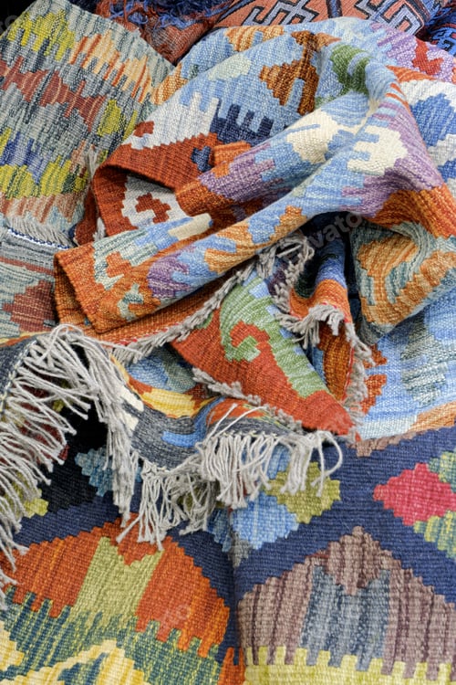 Preview: Group of assorted carpets and rugs of various sizes and colors
